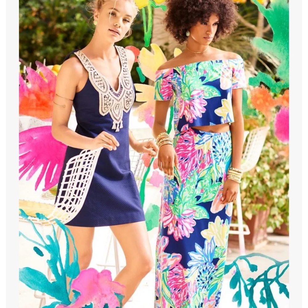 NWT Lilly Pulitzer Size 4 Largo Shift Dress in True Navy
